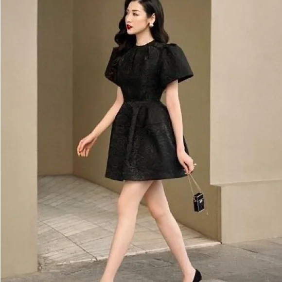 Vintage Black A-Line Dress - Picture 2 of 3